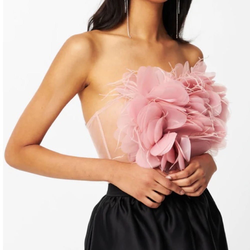 Floral Tribute Bustier in Dusty Rose - Par Violet